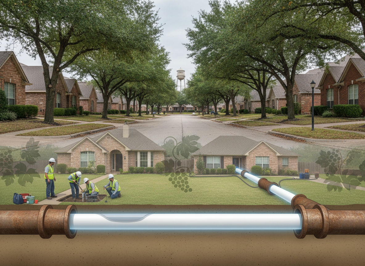 How Trenchless Pipe Lining Works For Older Grapevine Neighborhoods
