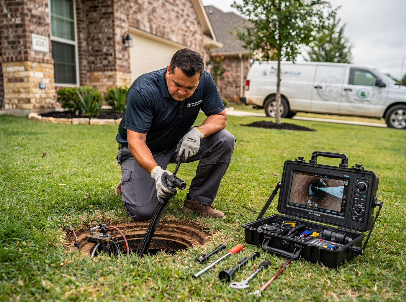 Sewer Line Camera Inspection in Grapevine